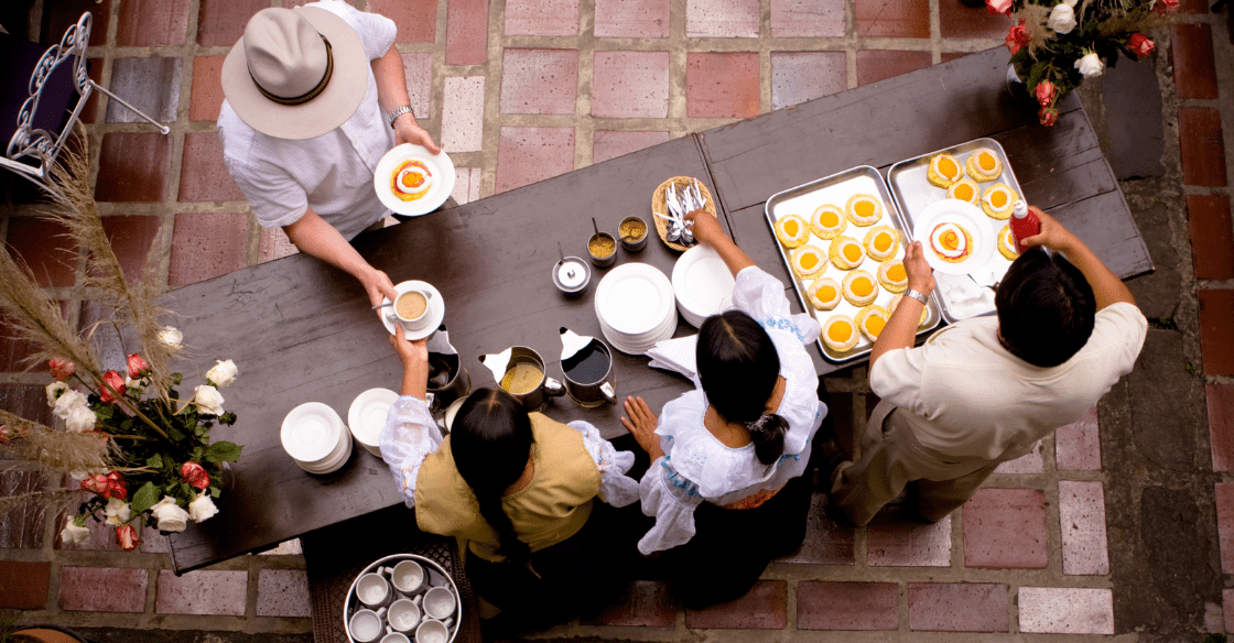 Courtyard pop-up restaurant