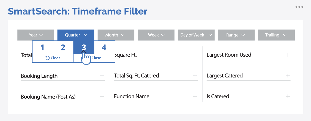 Search accounts by timeframe