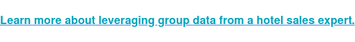 Learn more about leveraging data to book more group business from a hotel sales expert.