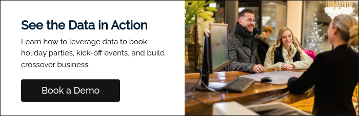 See the Data in Action Learn how to find the right data to book holiday parties, kick-off events, and build crossover business.  